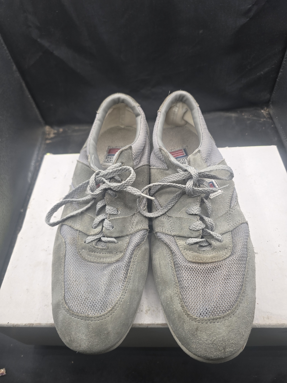 Men's Gray‎ Suede & Mesh Lace-Up Sneakers